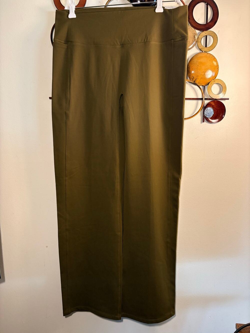 Calia essential women’s high waisted full length olive green leggings xl